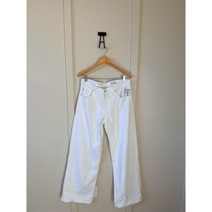 AG Adria Low-Rise Wide Leg White Jeans Japanese Fabric NWT 31